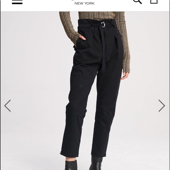 rag & bone Belted Hunter Cupro Blend Pant - Picture 1 of 6
